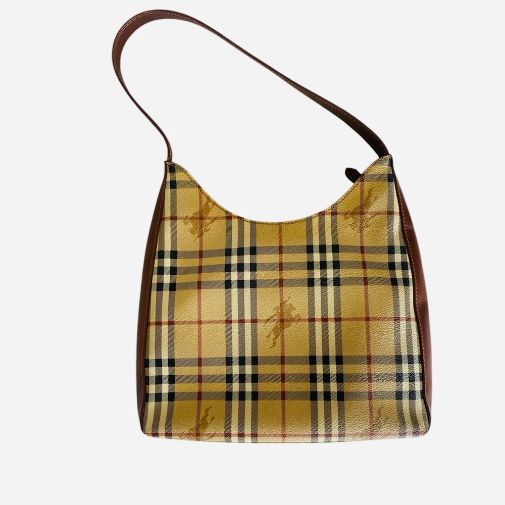 BURBERRY Nova Check Shoulder Bag PVC / Leather - Beige / Brown
